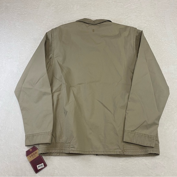 Izod Luxury Sport Hunter Barracuda Jacket Full Zip Khaki Brown Men’s Size XL - Picture 8 of 14